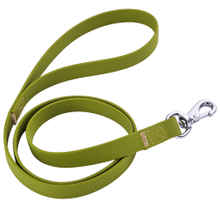 correa para mascotas de vinilo de plomo de neón verde vinilo plástico de poliuretano con revestimiento de pvc