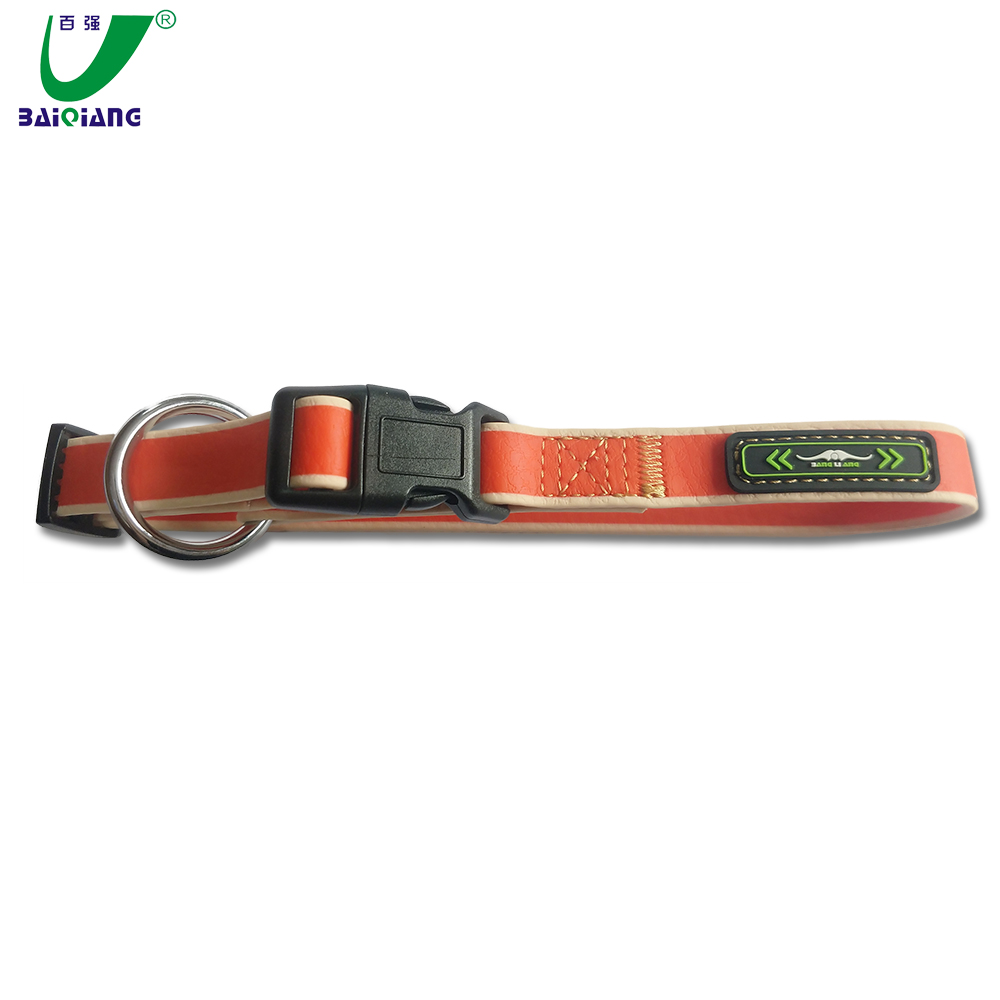 Wholesale PVC Outdoor Rainbow Clip Side Release Buckle Security Nylon Dog Collar and Leash Set