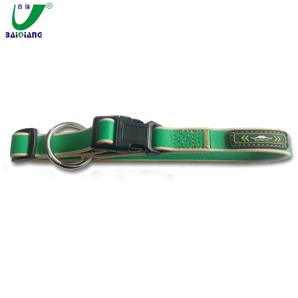 Wholesale PVC Outdoor Rainbow Clip Side Release Buckle Security Nylon Dog Collar and Leash Set