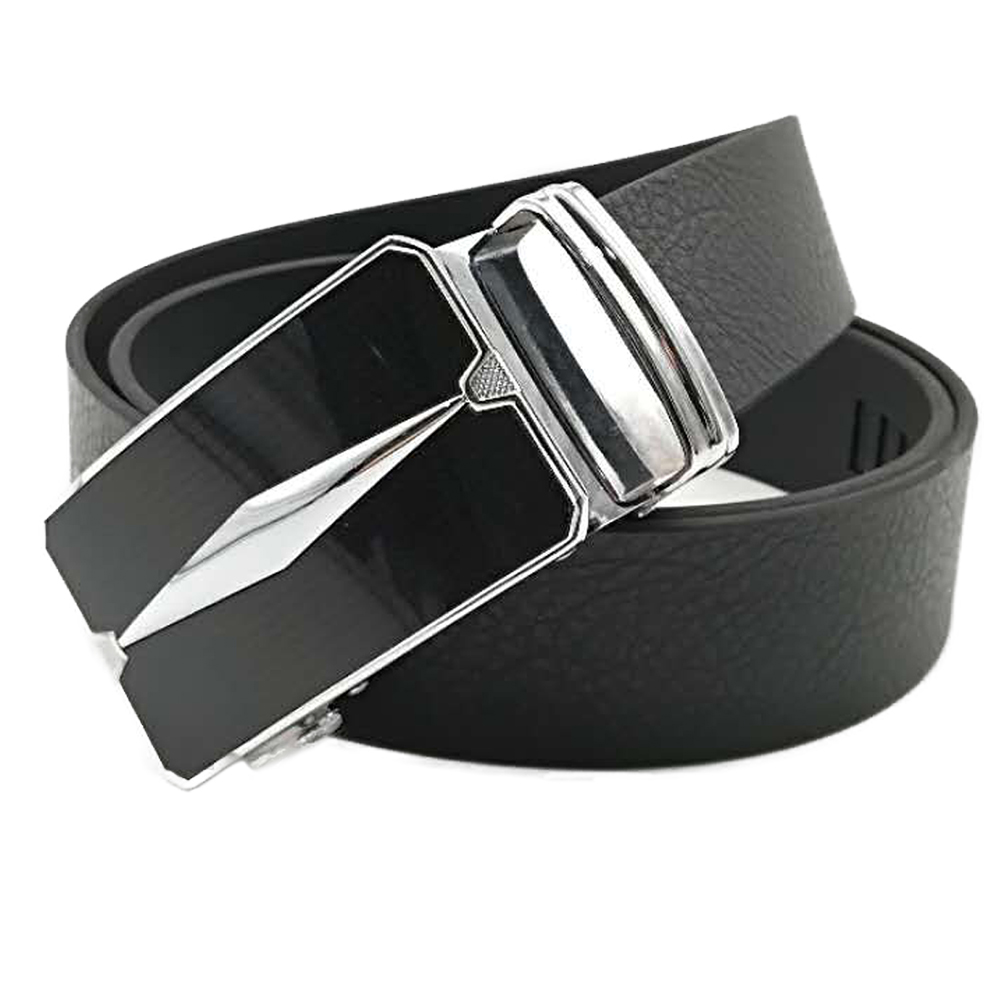 Adjustable Custom Top Quality Automatic Buckle Ratchet Genuine Leather Belt for Men