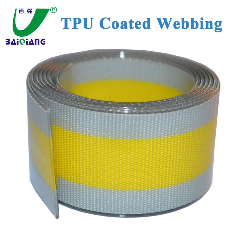 Soft Durable Coated Polyester Webbing for Backpack Belt