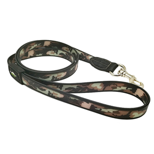 Unique Specialized Private Label Pet Collar Green Camouflage Dog Leash and Dog Collar for large and medium dogs