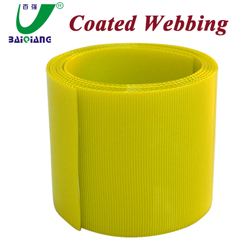 Ultra thin Stock TPU Coated Nylon Webbing Polyvinyl Blue and Red Coated Polyester Webbing Safety Belts