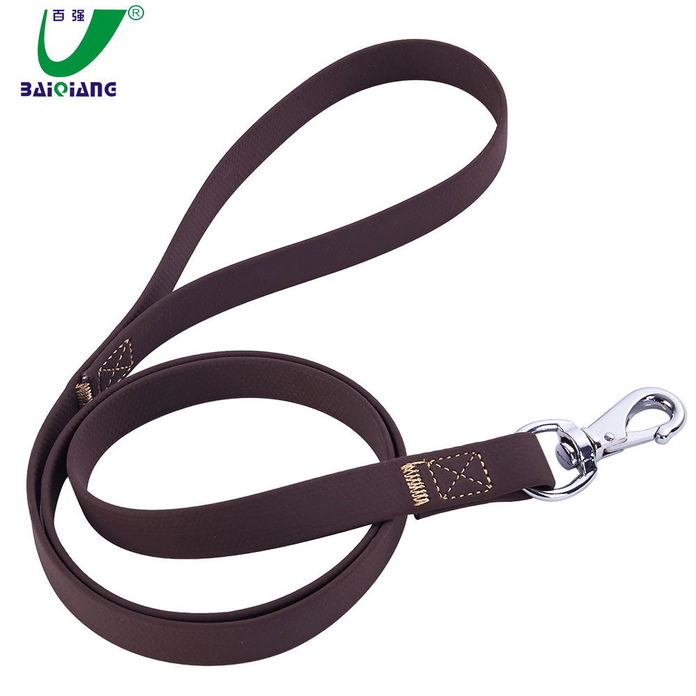 Secure Long Black PVC Rubber Double Dual Dog Leash Training Leash