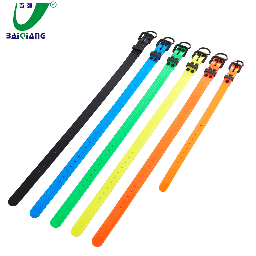 Flat Colorful Tear-resistant Basic Pet Dog Collar Making Supplies