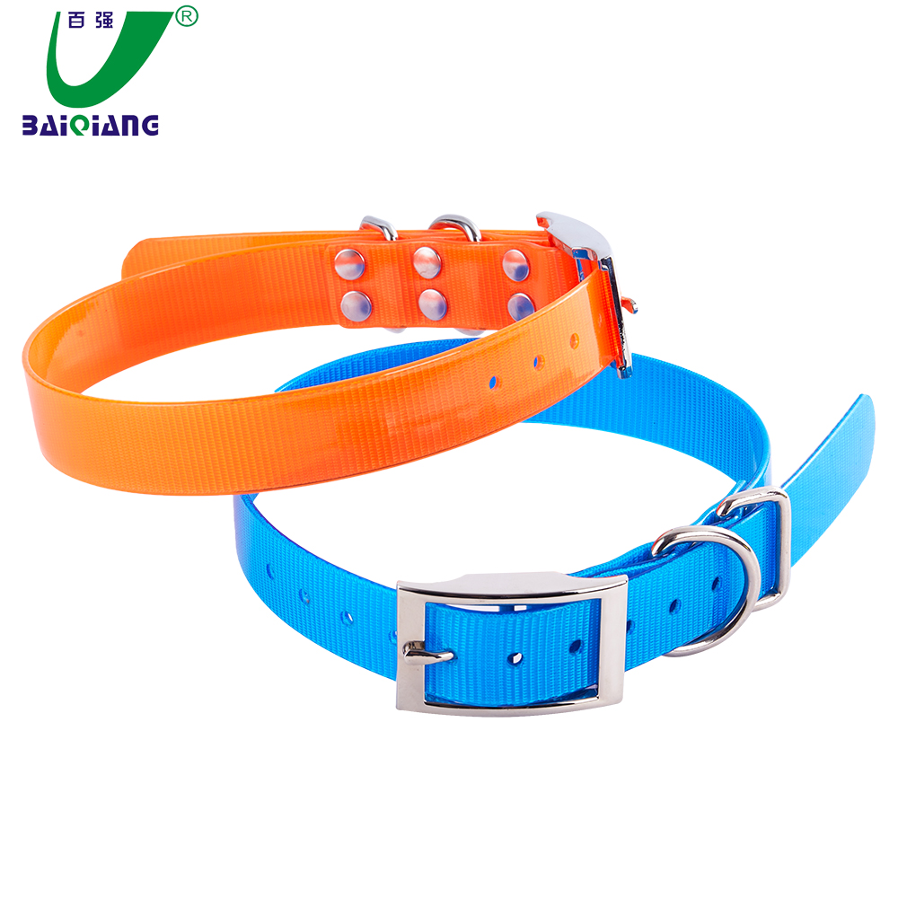 Flat Colorful Tear-resistant Basic Pet Dog Collar Making Supplies