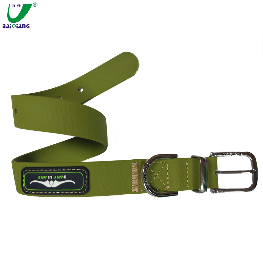 Western Style Small Orange Adjustable Waterproof Silicone PVC Dog Belt Collar Leash
